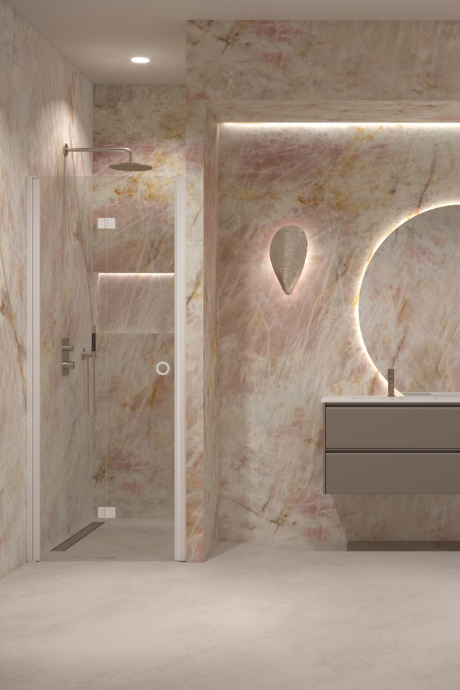 Vikbar duschdörr med magnetlåsning Forma 383