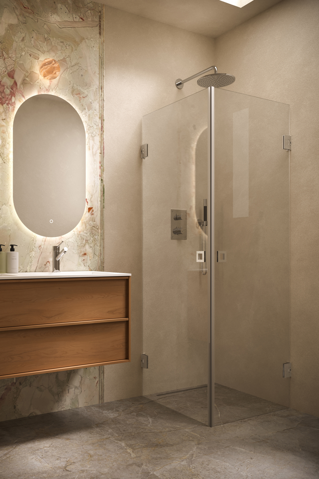 Shower enclosure with hinged doors Vetro 543 (512x512)