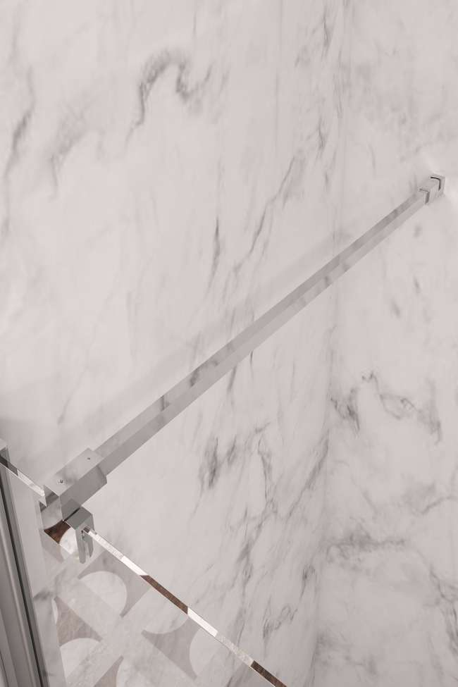 Long square shower rod