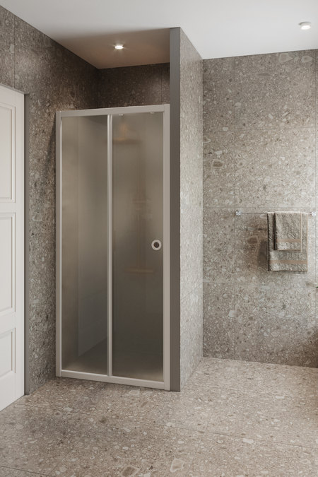 Alcove fixture with a fixed wall and sliding door Forma 462