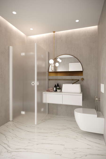 Suihkunurkka taittuvilla ovilla Forma 376