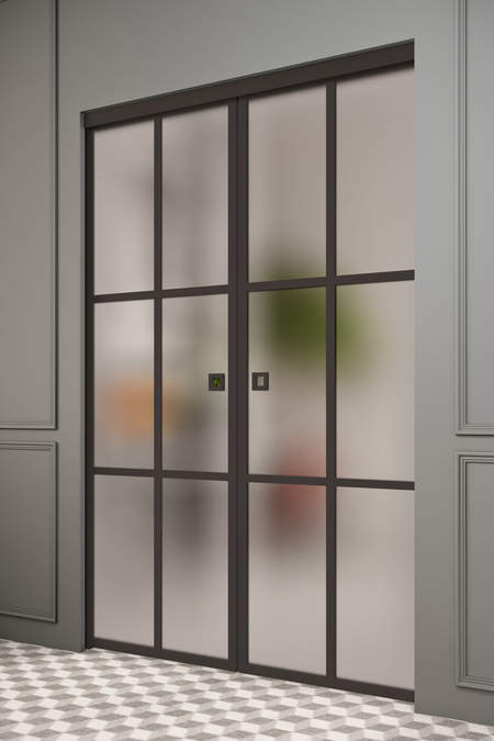Double pocketdoors with soft closing Inne P2P Paris