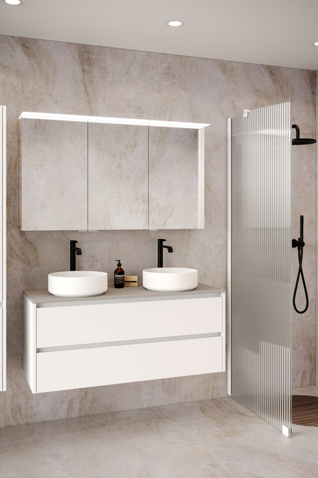 Cabinet with two round countertop basins Classic K05