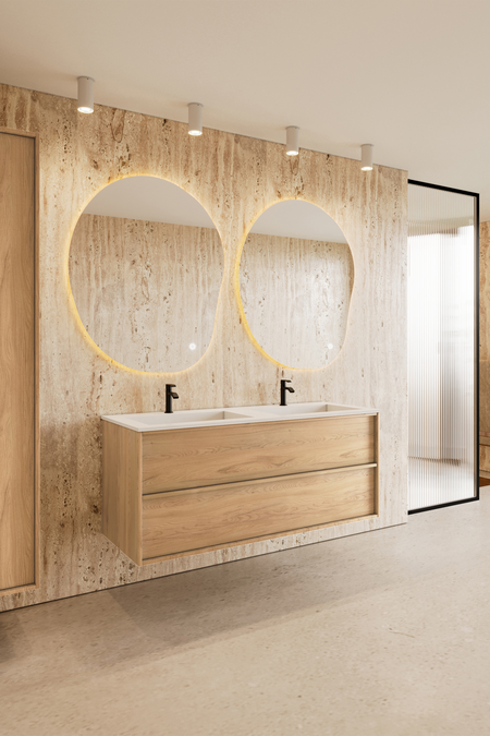 Cabinet with Corian twin basin Casa H05