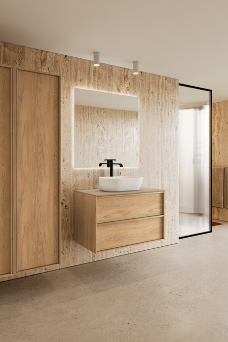 Cabinet with oval countertop basin Casa H12