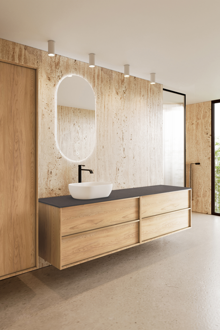 Tupla-allaskaluste ovaalilla malja-altaalla Casa H13