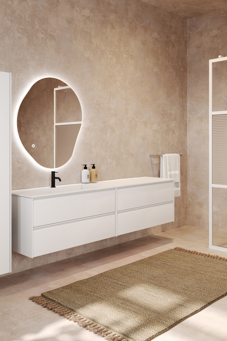 Double cabinet with Corian basin Luna L06