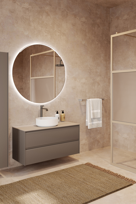 Cabinet with round countertop basin Luna L08