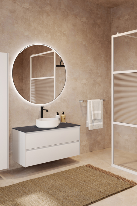 Cabinet with round countertop basin Luna L08