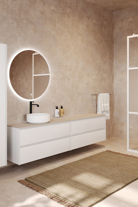 Tupla-allaskaluste pyöreällä malja-altaalla Luna L09