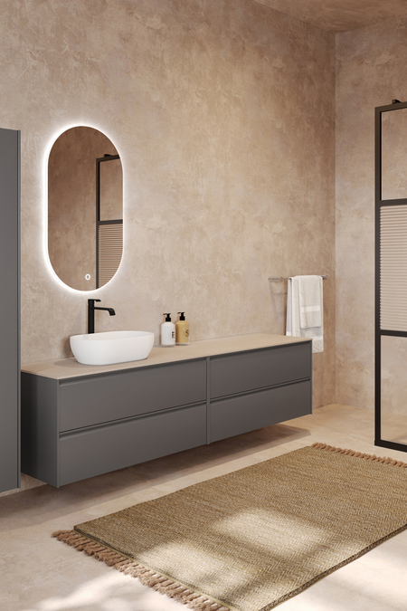 Tupla-allaskaluste ovaalilla malja-altaalla Luna L13