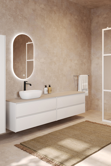 Tupla-allaskaluste ovaalilla malja-altaalla Luna L13