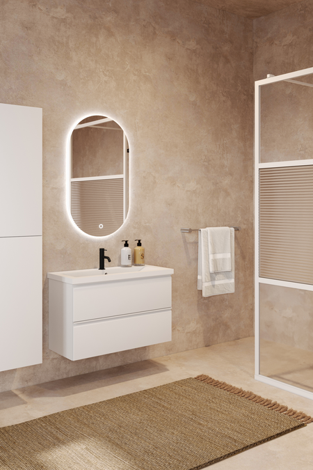 Compact cabinet with ceramic basin Luna Compact L16