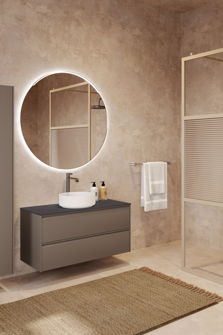 Cabinet with round countertop basin Luna L08