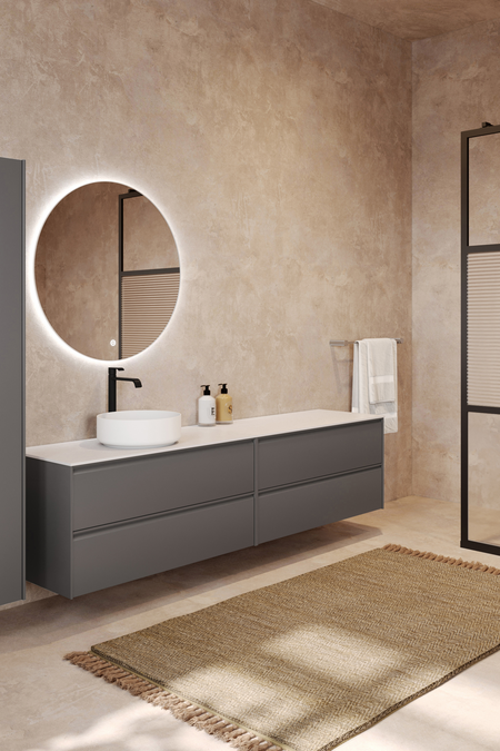 Tupla-allaskaluste pyöreällä malja-altaalla Luna L09