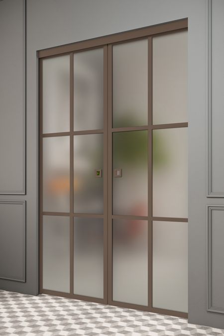 Double pocketdoors with soft closing Inne P2P Paris