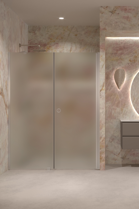 Alcove fitting with a fixed wall and hinged door Forma 317