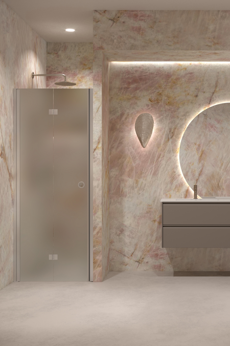 Folding shower door with magnet locking Forma 383